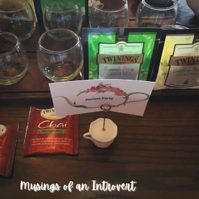 Twining tea packets during the tea experience at the Rose & Crown Pub in Epcot UK