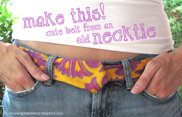 how to make a cute belt from an upcycled old necktie