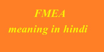 FMEA meaning in hindi FMEA का मतलब क्या होता है?