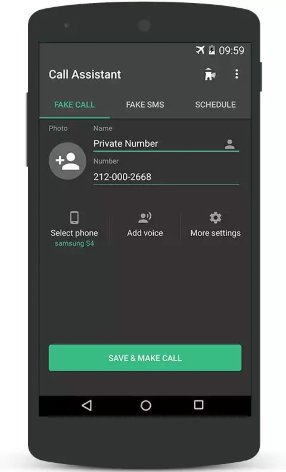 fake call interface