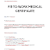 Fit to work medical certificate template