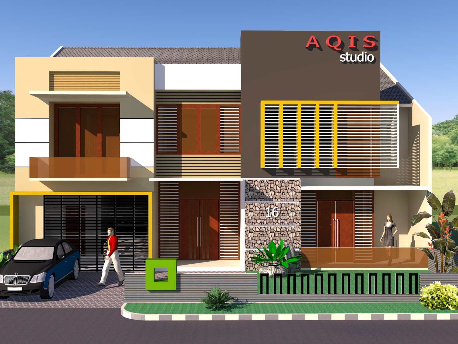 Aqis Studio Jasa Desain Rumah  Online Jasa Arsitek Online Konsep desain rumah  tropis 