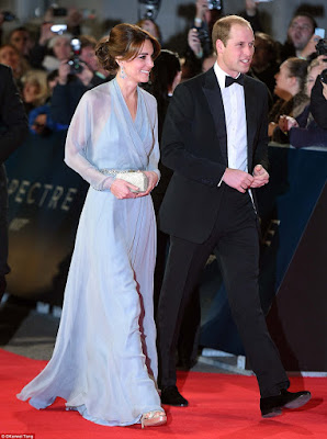 Kate Middleton, Prince William and Harry attend Spectre premiere 