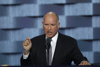 California Governor Jerry Brown speaks on the third day of the Democratic National Convention in Philadelphia, Pennsylvania, U.S. in this file photo dated July 27, 2016. (Credit: Reuters/Mike Segar) Click to Enlarge.