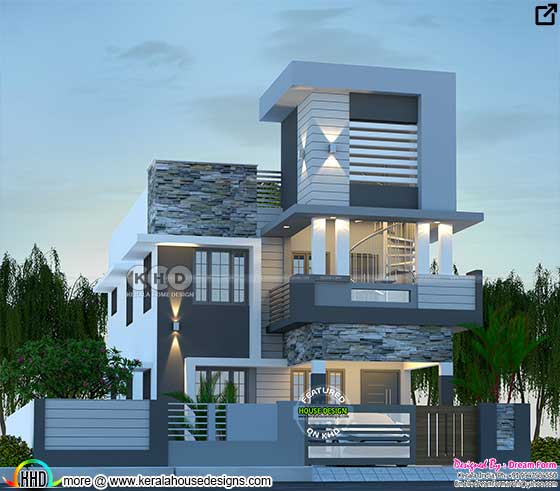 4 bedrooms 2040 sq. ft. modern  home design