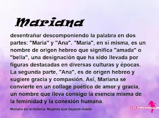 ▷ Significado del nombre Mariana