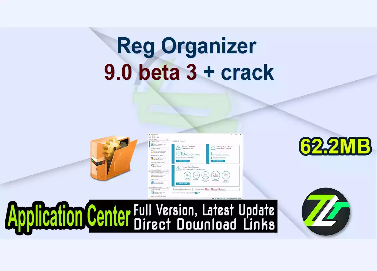 Reg Organizer 9.0 beta 3 + crack