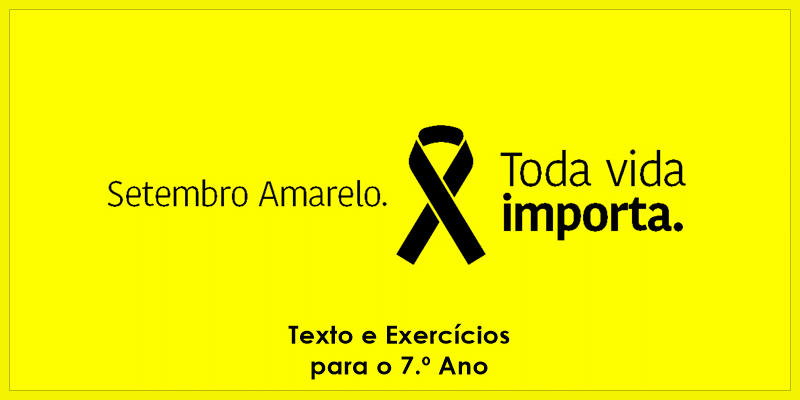 Exercícios sobre Setembro Amarelo