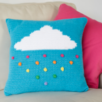 cojín nube a crochet