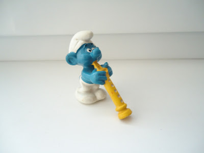 Oboist Smurf Figure Peyo West Germany Bully