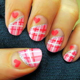 pretty nails for valentine !