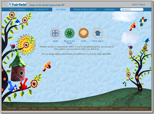fairfield pattern page