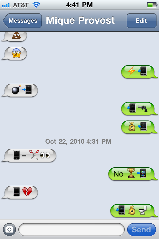 If you don't have a friend that you can be a super dorky Emoji texter ...