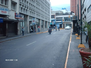 Calle El Recreo hacia el Boulevard