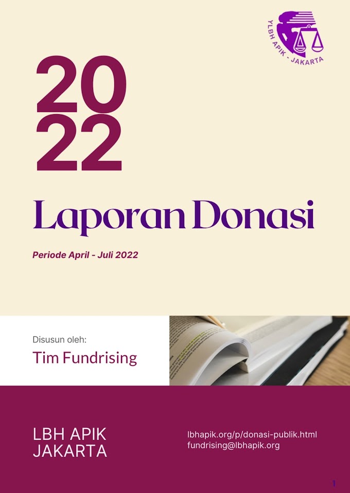 Laporan Donasi Periode April - Juli 2022
