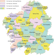 MAPAS: Comarcas de GALICIA y provincias de ESPAÑA (comarcas galicia)