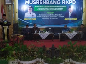 Pj Bupati Sarolangun Hendrizal  Buka Musrenbang RKPD Tahun 2024