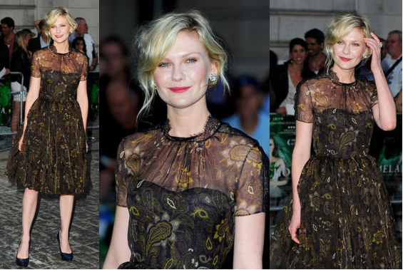 Melencholia Premier in London, Kirsten Dunst in HONOR SS12