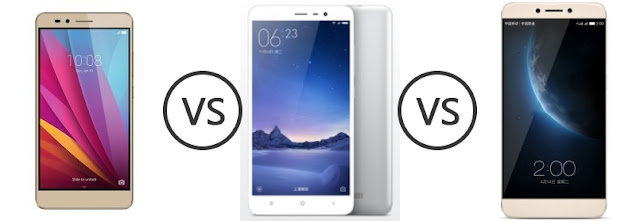 Xiaomi Redmi Note 3 Vs LeEco Le 1s Vs Honor 5X