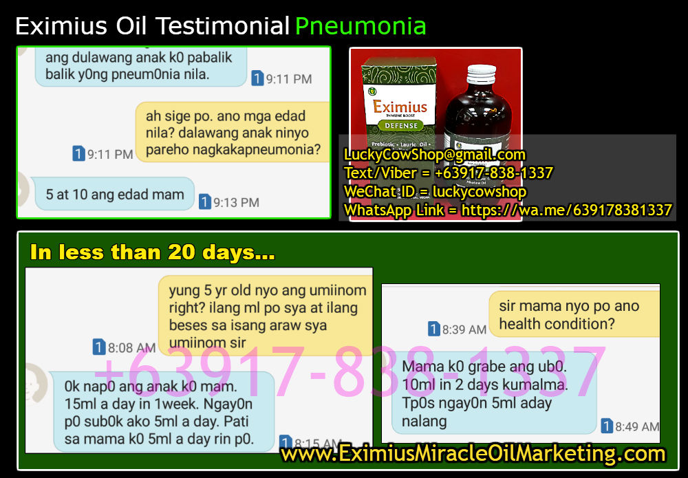 Eximius Oil Pneumonia Testimonials Kid