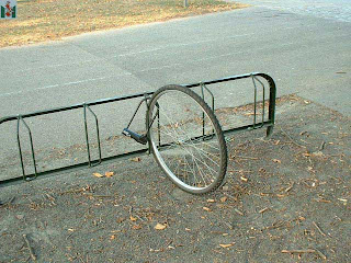 Bicicleta travada.