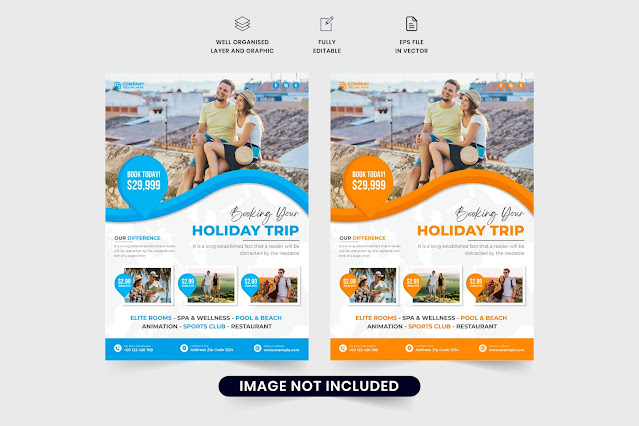 Tour and travel business promotion flyer free download