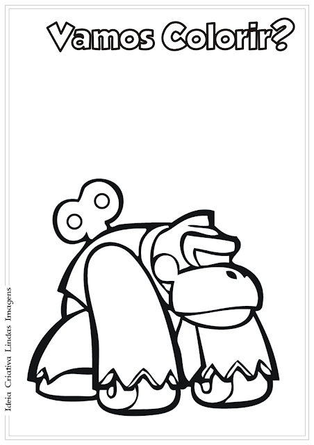 Donkey Kong desenho para colorir 