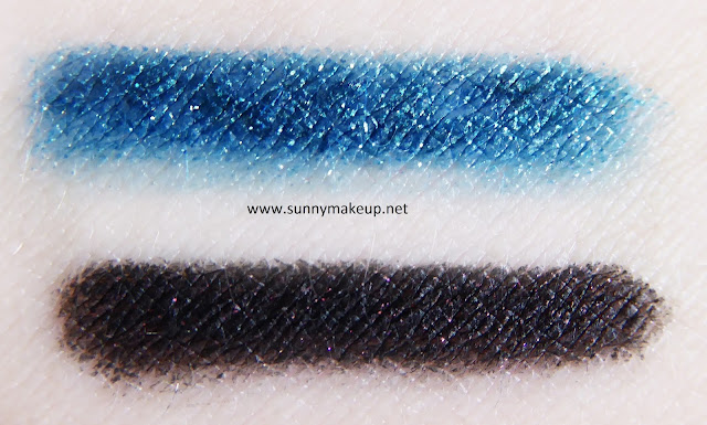 Swatch Avon - Avon True. Matite occhi Glimmerstick Diamonds Eyeliner. Teal Sparkle, Black Bioux.