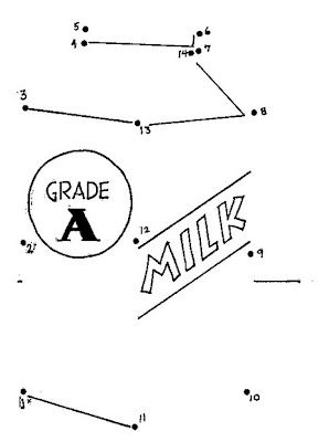 Dibujar cartón de leche uniendo puntos para colorear y pintar