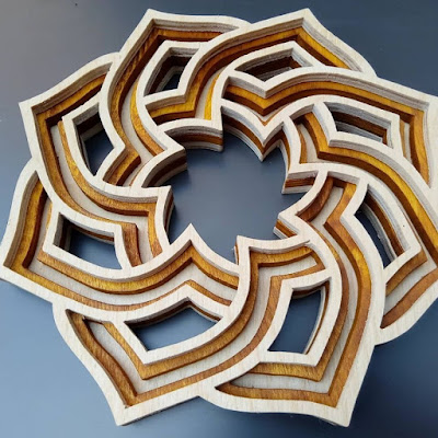 islamic layered decor scroll saw pattern