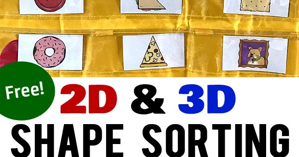 2d 3d shapes sorting cards apple to zebra pocket chart totschooling toddler preschool kindergarten educational printables