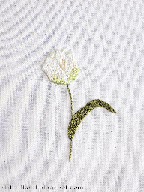 Tulip hand embroidery tutorial