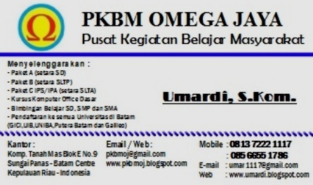 Umardi: PUBLISHER - BUAT KARTU NAMA SENDIRI