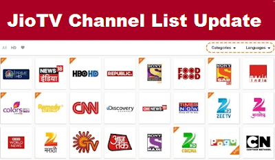 Jio TV Channels List