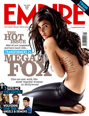 It appears that Megan Fox may be sporting a new tattoo, the Autobot logo,