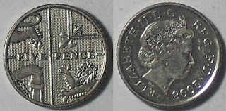 england 5 pence 2008