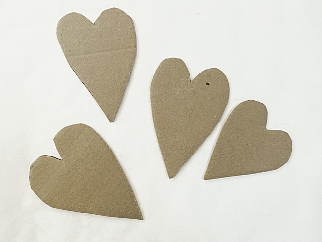 cardboard hearts