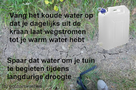 Water besparen bij langdurige droogte, water sparen voor je tuin, drinkwater, leidingwater