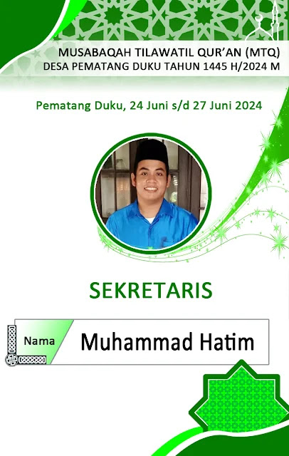 Name Tag Panitia MTQ Keren
