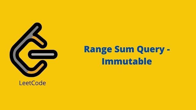 Leetcode Range Sum Query - Immutable problem solution