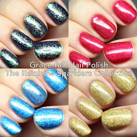 Grace-full Nail Polish The Rainbow Sparklers Collection