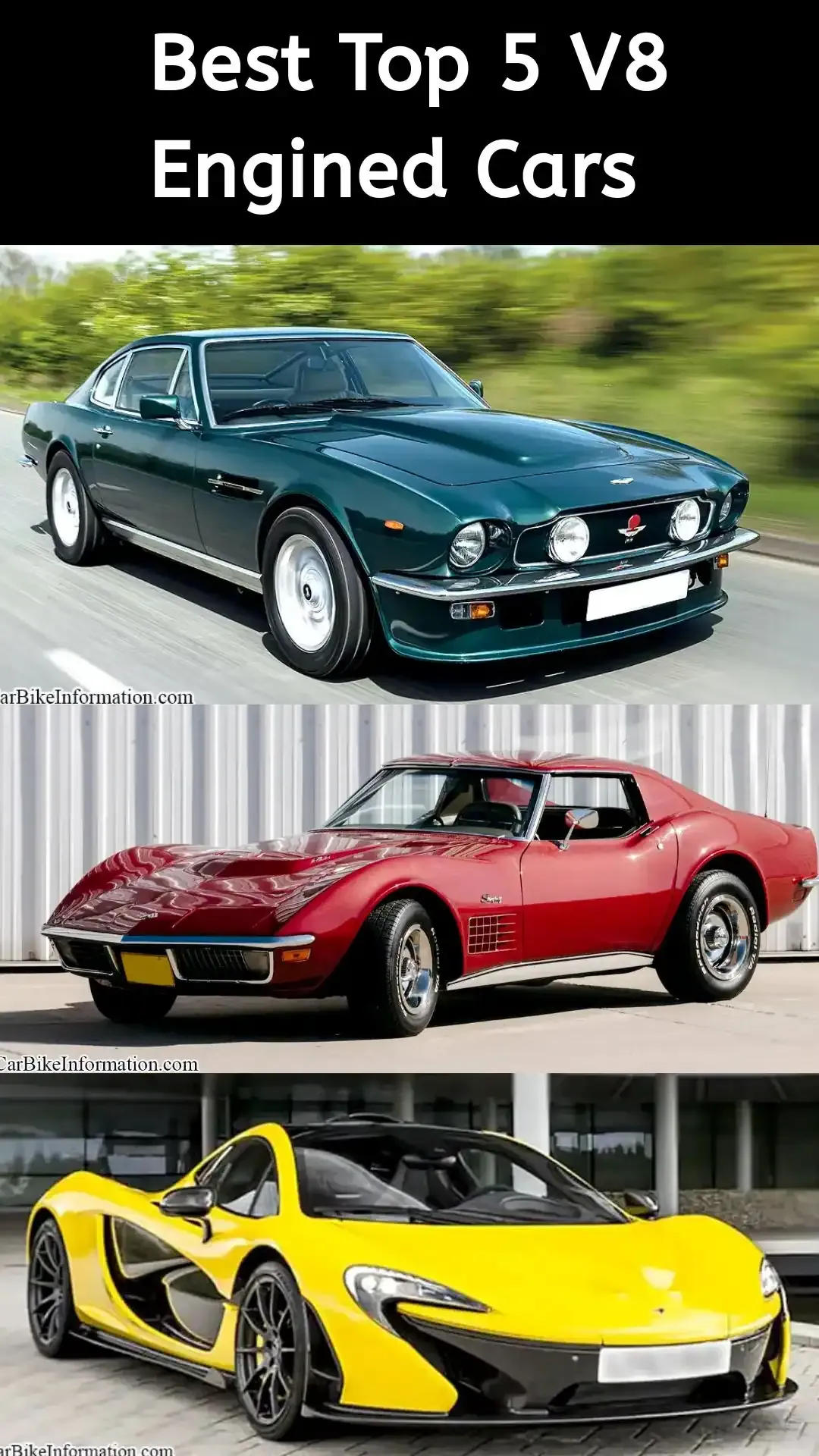 Best Top 5 V8 Engined Cars