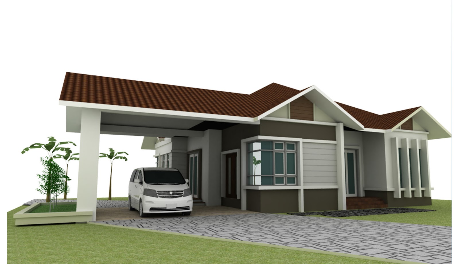 Gambar Design Rumah Banglo Satu Setengah Tingkat Gambar Puasa