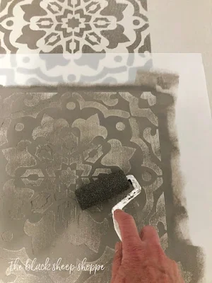 The roller is the secret to a perfect stencil.