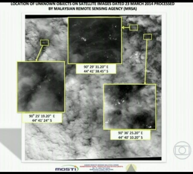 MH-370: Satélite mostra mais de cem objetos que seriam destroços do Boeing 777