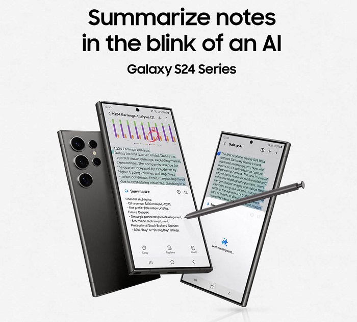 Samsung Galaxy S24 Ultra Summarize Notes