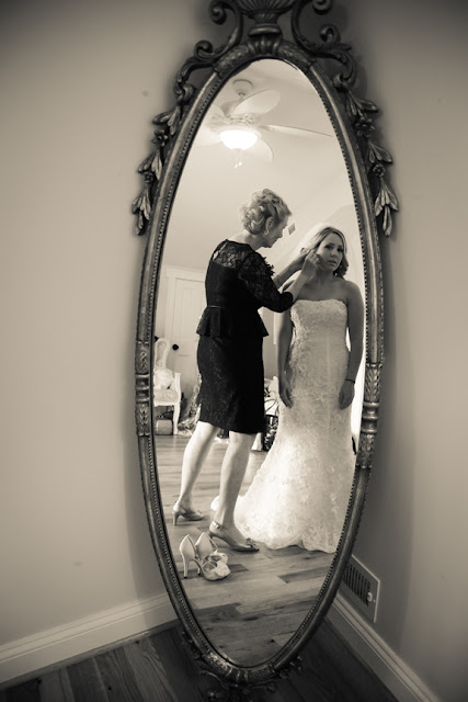 Vintage Bride Getting ready