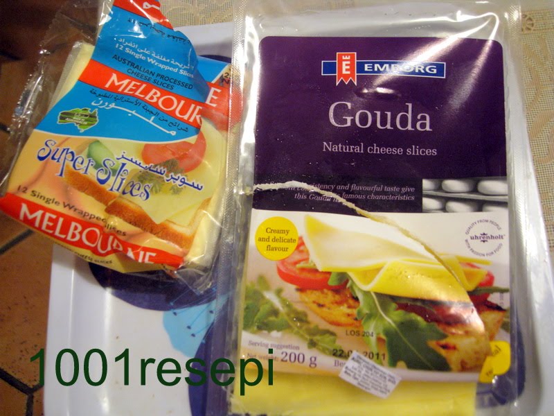 Koleksi 1001 Resepi: two cheese sandwich