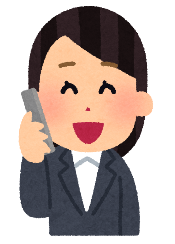 いろいろな表情の電話をする会社員のイラスト 女性 かわいいフリー素材集 いらすとや