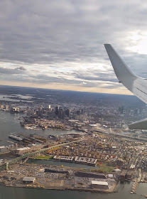 Boston skyline from above